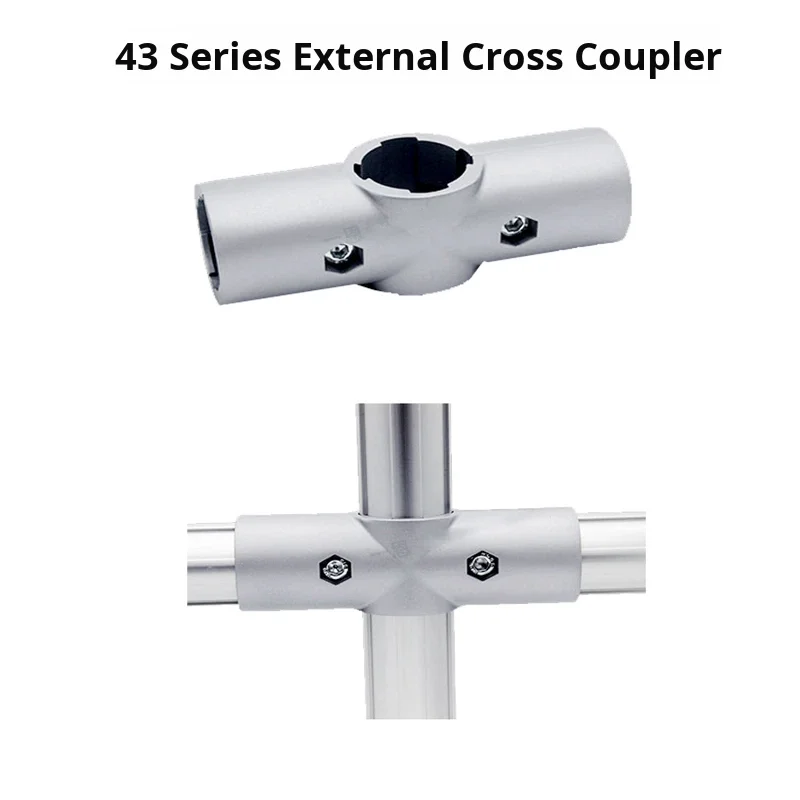 product 43mm series external cross joint third generation 4000 series aluminum alloy wire rod lean pipe connector accessories car-11