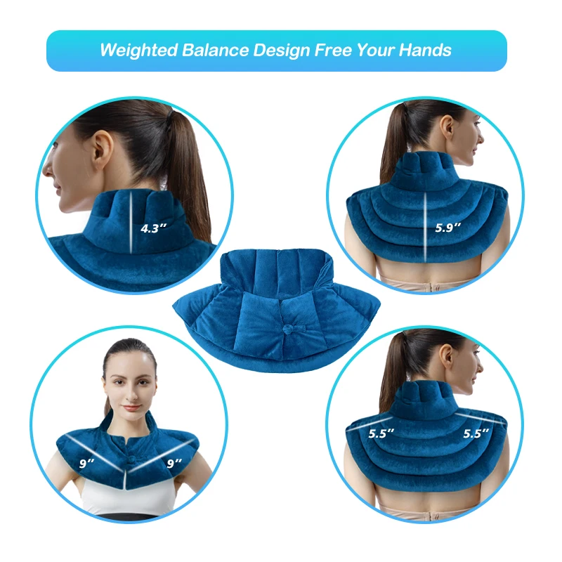 Heated Neck Wrap Extra Large Weighted Pain Relief Microwavable Heating