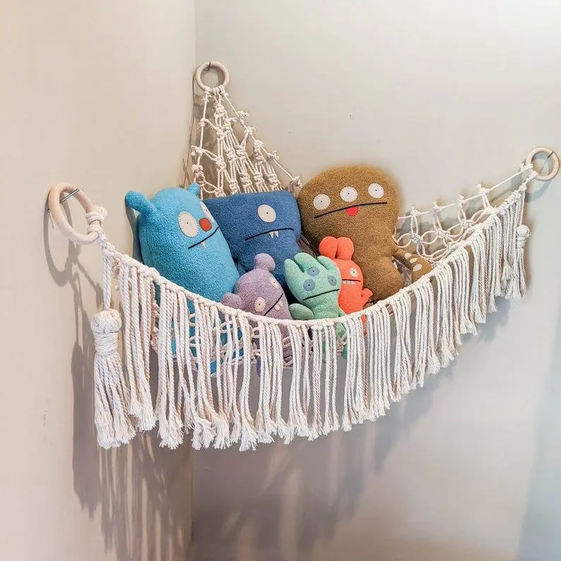 New Jumbo Hammock Toy Net Organizer Corner Stuffed Animals Kids Hanging/Bath Toy 