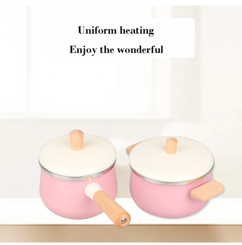 Japanese Enamel Porcelain Cookware Pot And Saucepan Enamel Milk Pan