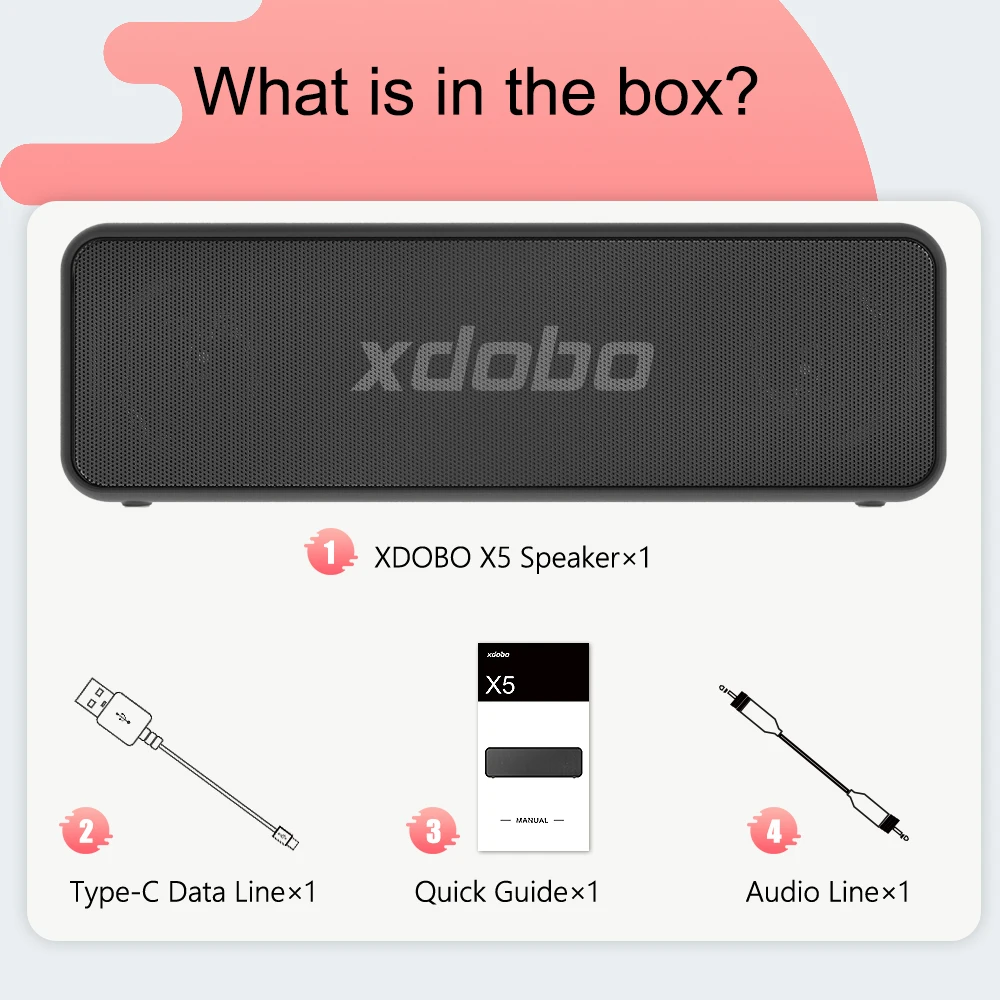2021 XDOBO Voice Assistant Waterproof BT Portable Outdoor Speaker Super Quality Bluetooth Wireless Speaker - ANKUX.COM
