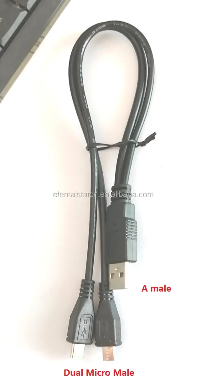 1-to-2 port usb 2.0 male usb dual splitter hub cord adapter converter _7WTUS 