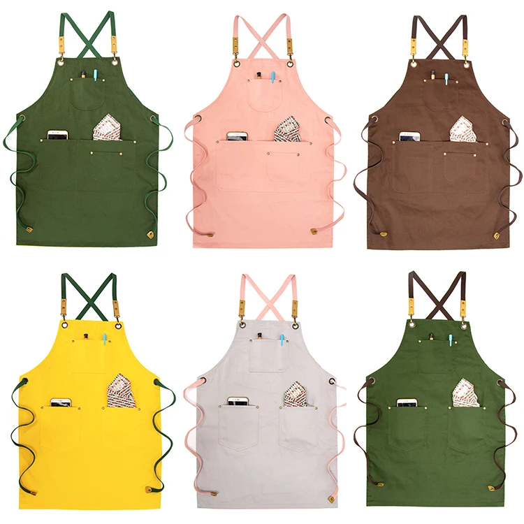 Flower Gardening Design Work Apron Double Sided Color Apron Florist