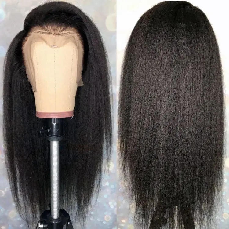Uniky Kinky Straight Wig Vendors Brazilian Hair Afro Glueless Wigs