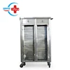 HC-M065 Factory Price Stainless steel Cart for medical record locker holder with 50 shelves