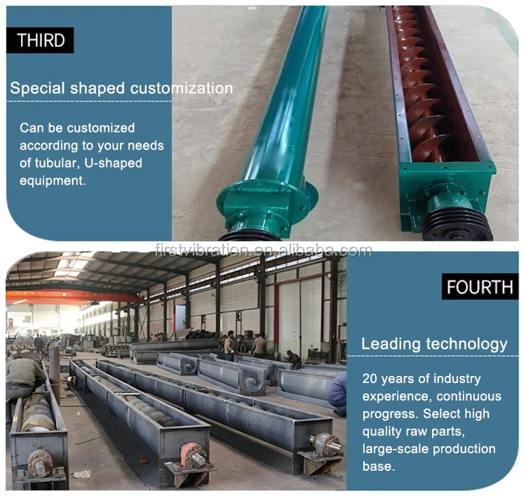 Thermal Processing Heater Screw Drying Auger Hollow Flight