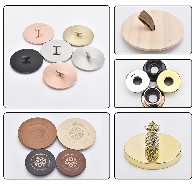 Eco-Friendly round wooden lid for candle jar coffee cup custom