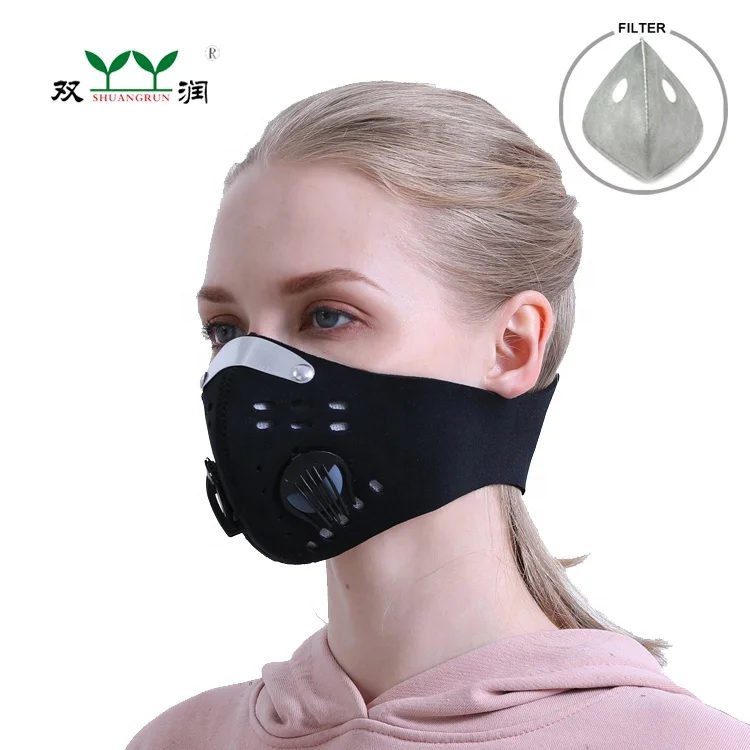 
Activated Carbon Filter Attached Adjustable Sport Mask 