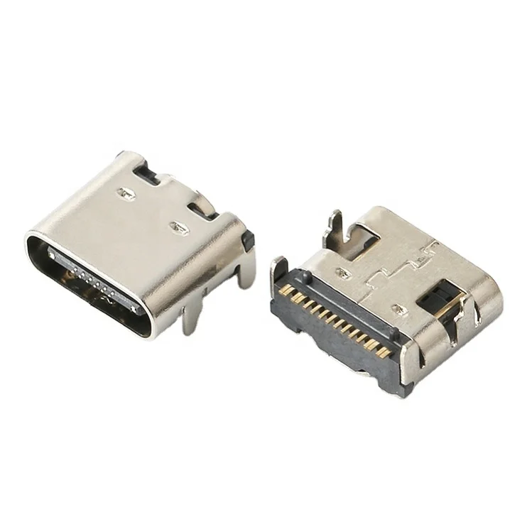 Typec Usb Jack Female Connector Ctype Connector Plug Pcb 6 Pin 24pin