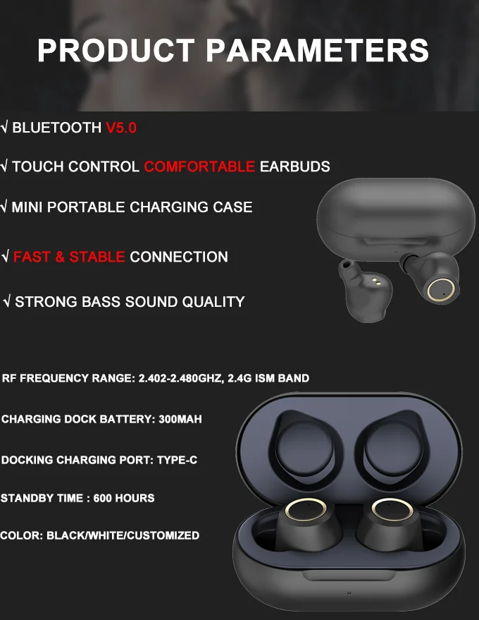 Audifonos Inalambrico Bluetooths, Audifonos Con Bluetooths Wireless Earphone Earbuds - ANKUX.COM