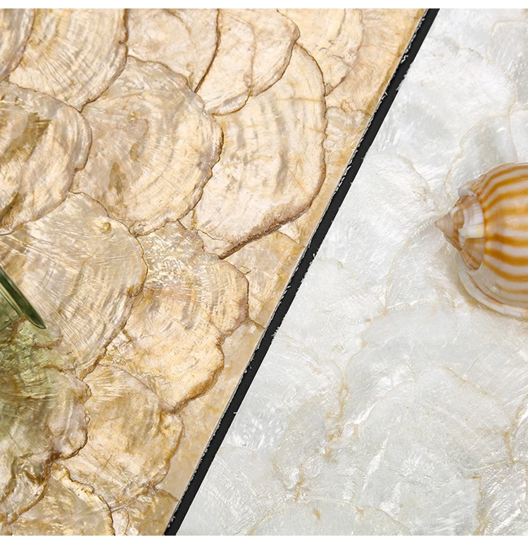 300*300mm Custom natural sea mosaic shell mirror shell mosaic fish scale mosaic tile mother of pearl shell tile decor