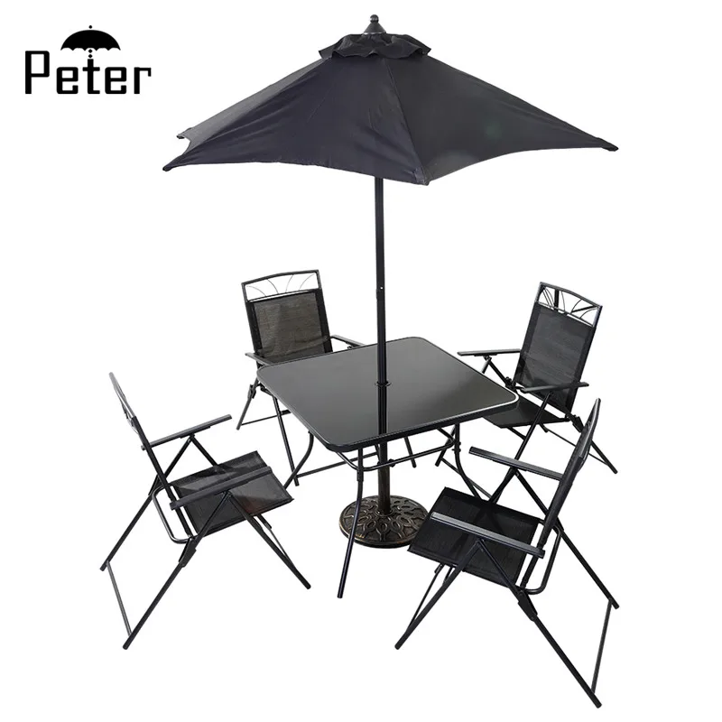 Outdoor 4 Seater Metal Dining Set 