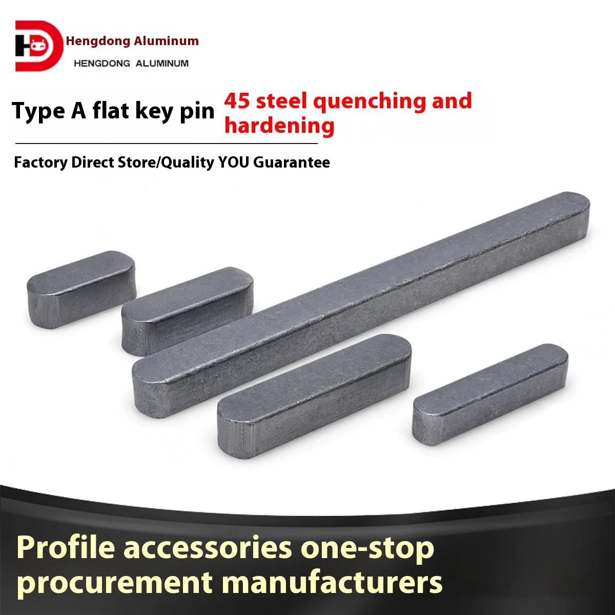 45 Steel GB1096 Square Key Shaft Pin with Flat Key Round Head Zinc Plated Finish for Dowel Key Slot Positioning manufacture