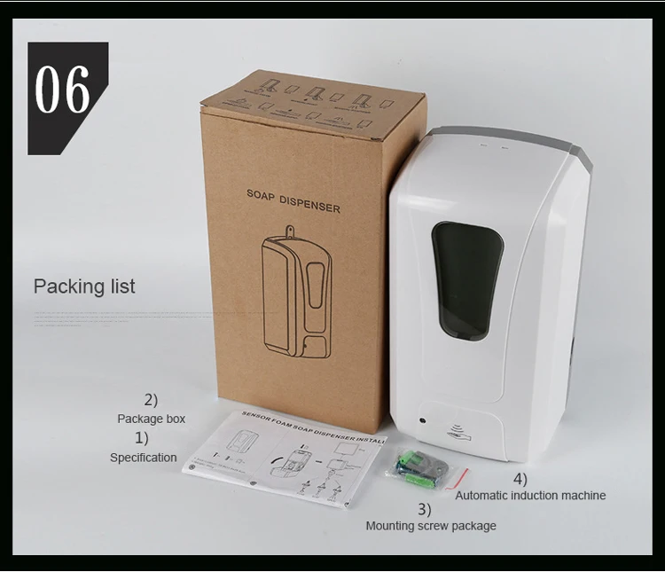 Wall mounted hand sanitizer dispenser/non contact gel soap dispenser /1000ml automatic induction alcohol sanitizer spray machine