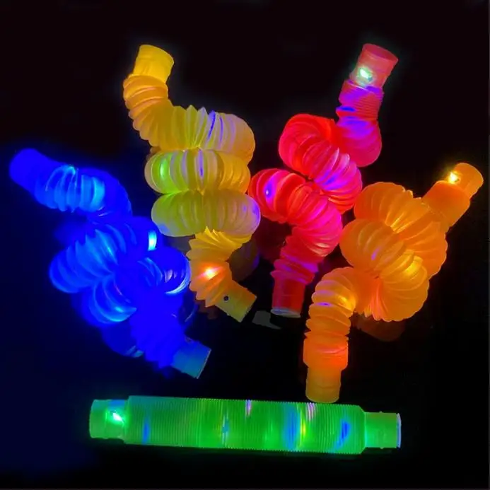 Light Up Pop Tubes Sensory Toys For Kids Party Favors Fidget Toys