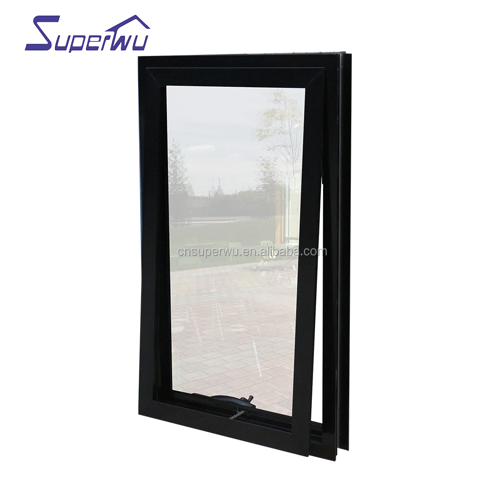 Australia standard awning window thermal break aluminum window coffee color profile with high quality