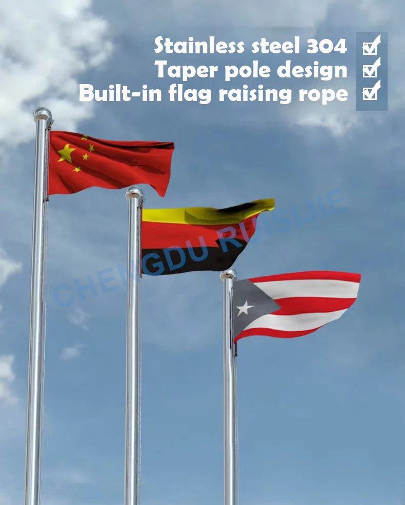 Original Factory Electric Motorized Flag Pole Advertising Flagpole With