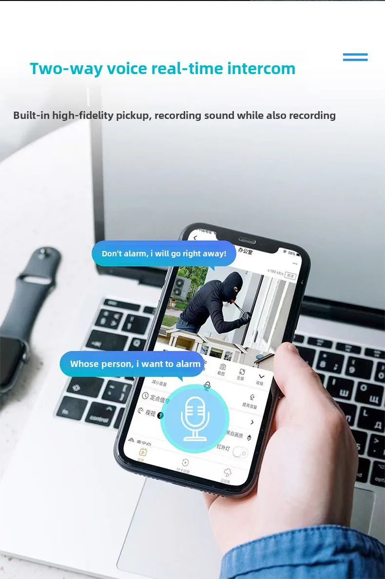Cloudbirds V360pro Outdoor Garden Security Camera 2.8mm CMOS with Wide Angle Mobile Multi-Synchroniz View Cloud Voice Alarm Push