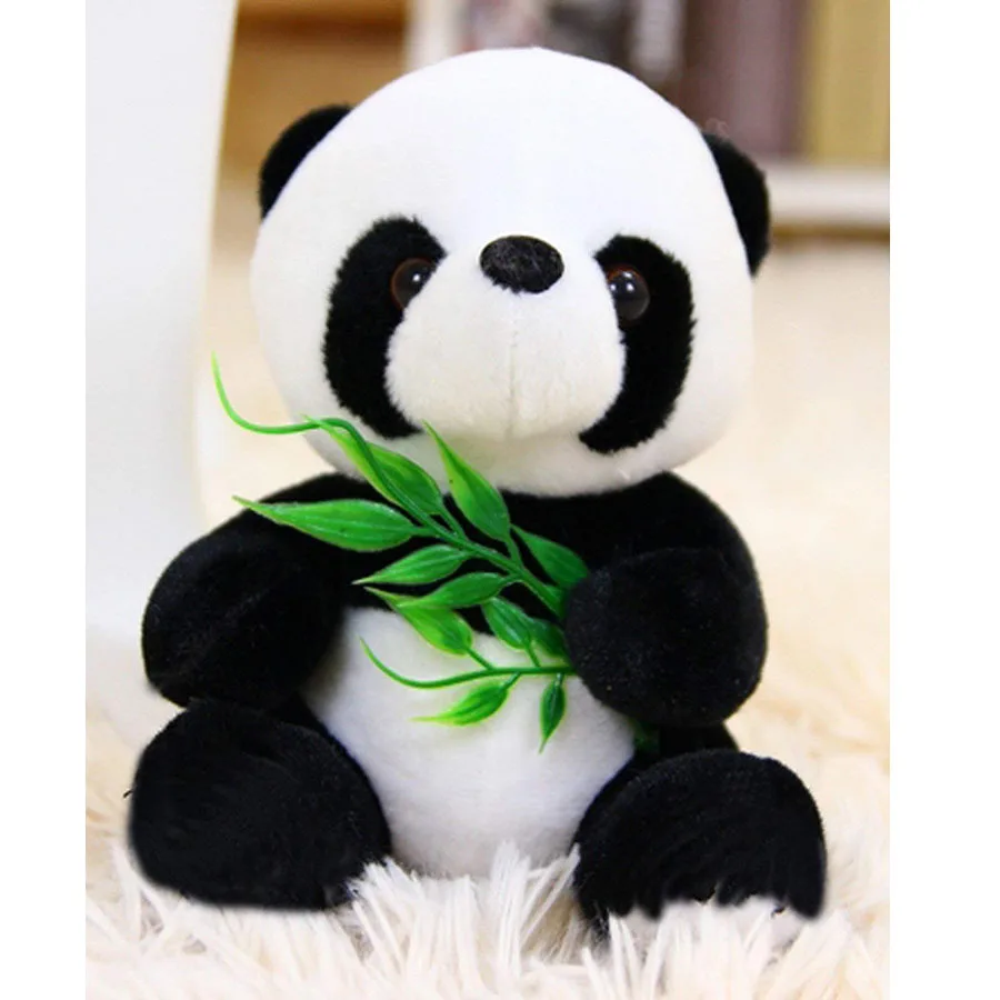 e772熊猫吃竹毛绒墙窗挂动物玩具生日礼物毛绒熊猫熊