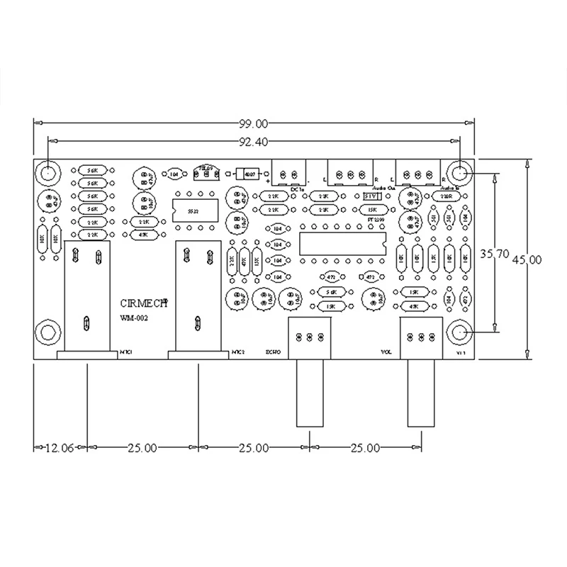 Taidacent Digital Karaoke Reverberation Reverb Module Diy Kit Ne5532