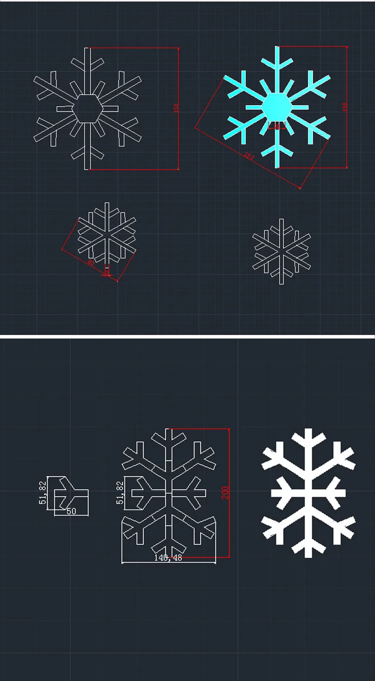 product customizable creative snowflake led modeling lamp special shaped chandelier for billiard room internet cafe shopping mall-4