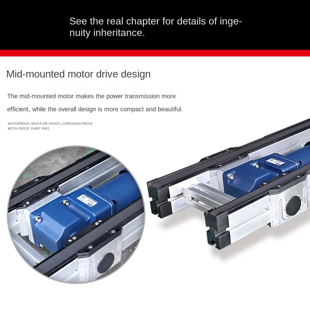 PTS1 Synchronous Toothed Belt Anti-Static Intermediate Drive Unit Tray for Assembly Line Motor Center Drive Toothed Belt supplier