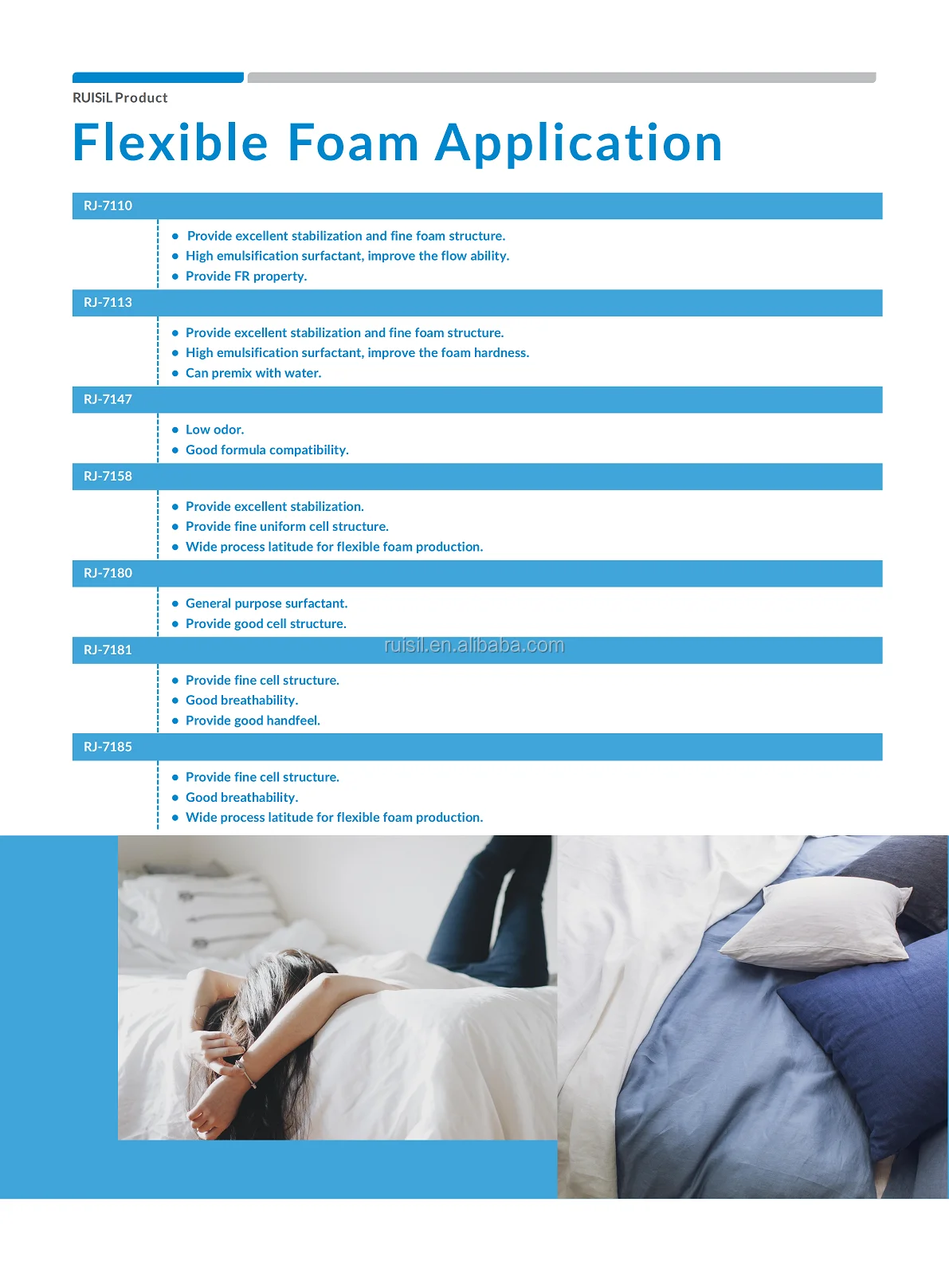 Silicone Surfactant Pu Foam Stabilizer For Flexible Foams Rj 7158
