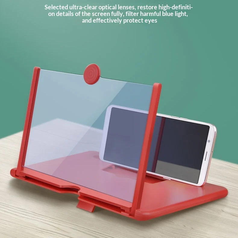 Hot Sales F3 Plastic Mobile Phone Screen Amplifier 10/12 Inch Desktop Pull-Out HD Video Lazy Magnifying Glass Stand