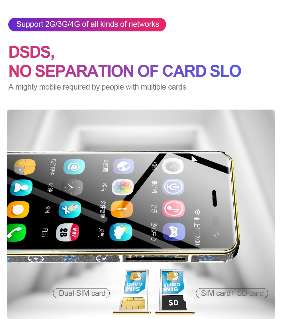 Pocket Mini Mobile Cell Phone Small Curved Screen 32g Rom Android 8.1 ...
