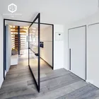 Main Entry Modern Design Wood Pivot Glass Door