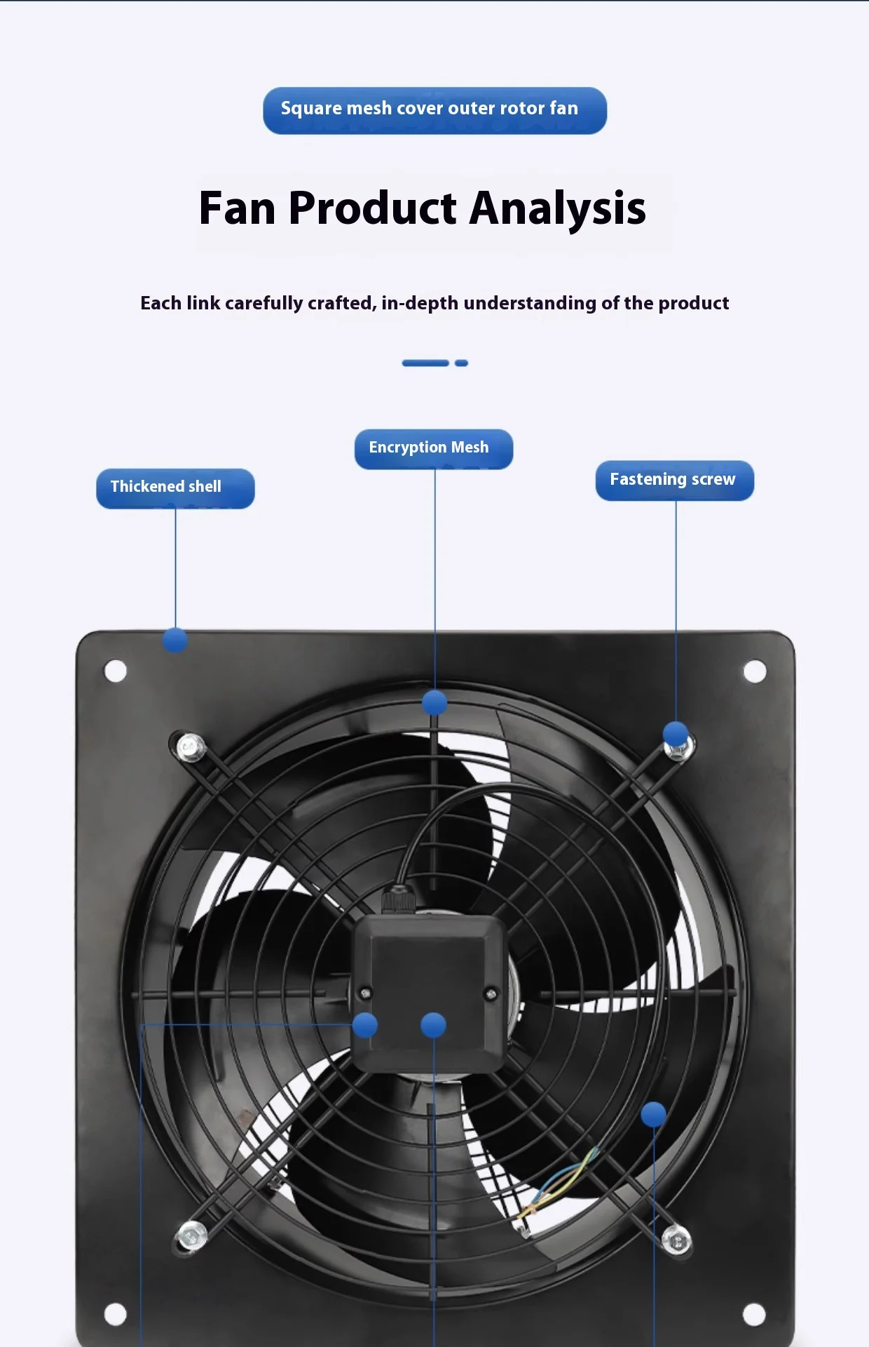 Axial Flow Solar Fan, YWF, 30w, Carbon steel - detail 20