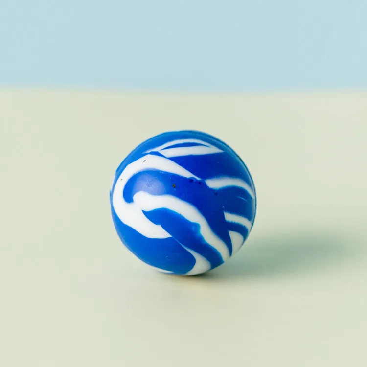 Wholesale vending machine football shape blue children rubber bouncy ball for sale .jpg