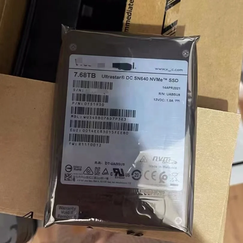Western Digital Ultrastar DC SN640 7.68TB PCI-E NVMe 2.5 WUS4BB076D7P3E3 SSD Western Digital Ultrastar DC SN640 7.68TB PCI-E NVMe 2.5 WUS4BB076D7P3E3 SSD