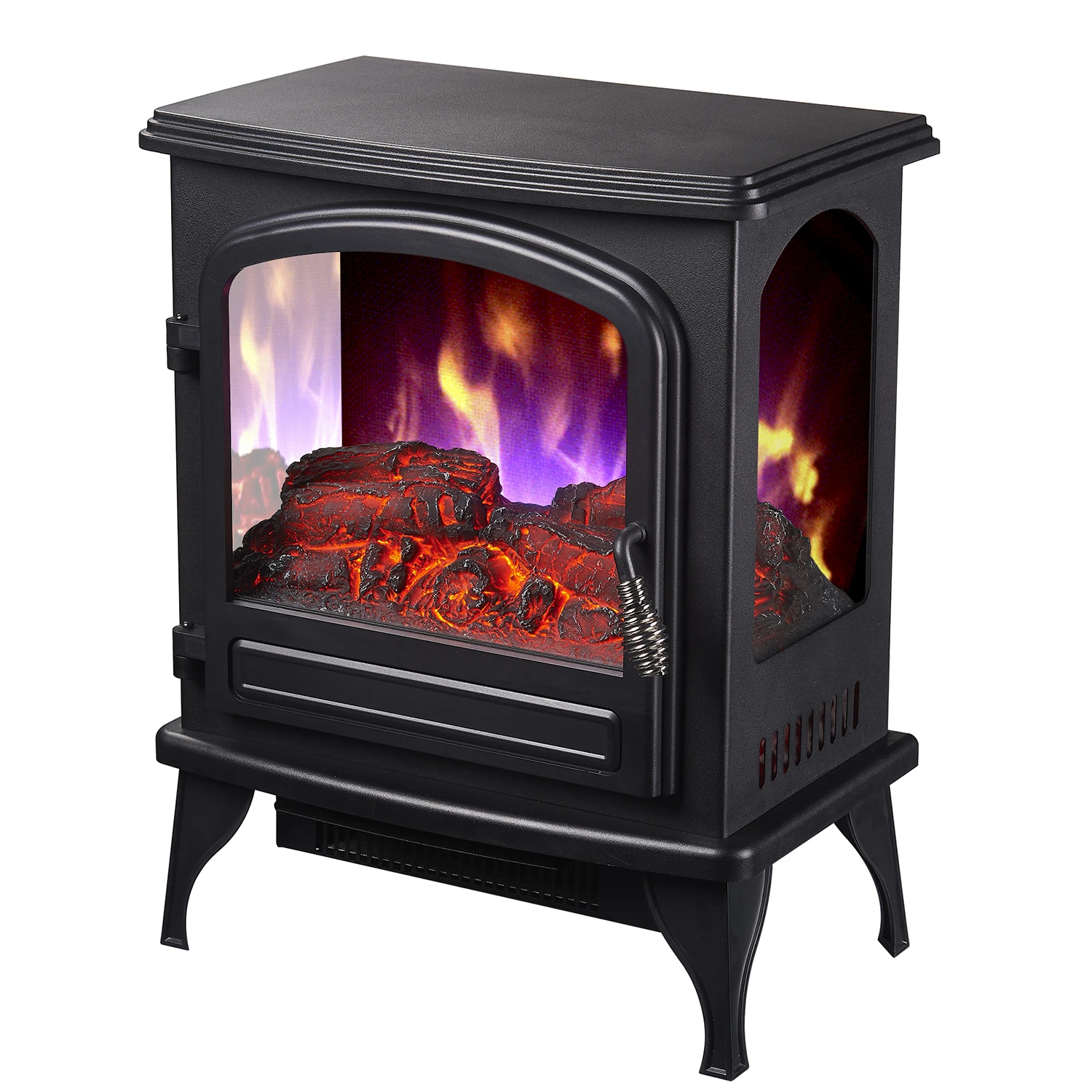 3-sided Flame Effect Viewing Electric Stove Fireplace Energy Saving Led ...