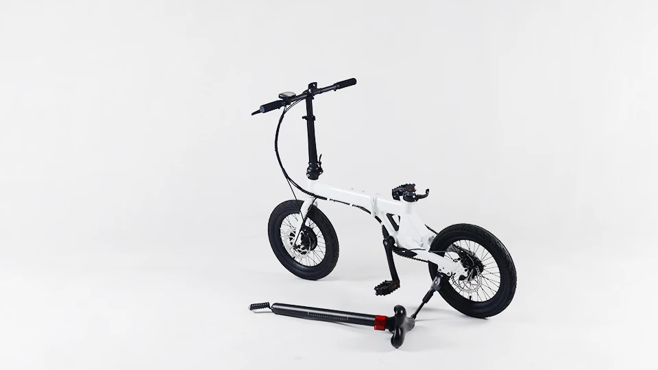 Hottech Ebike 16 Inch White Folding Electric+bicycle+motor 250w 36v