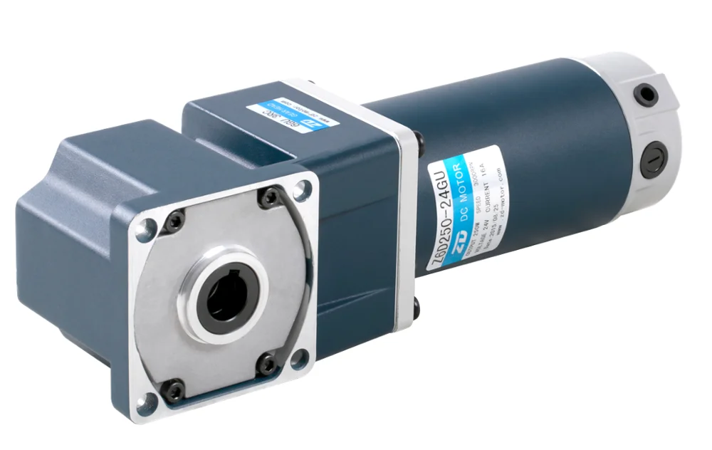 Low Rpm Zd Motor 180w 12 Volt Dc Brush Gear Motor 104mm Frame For Lawn