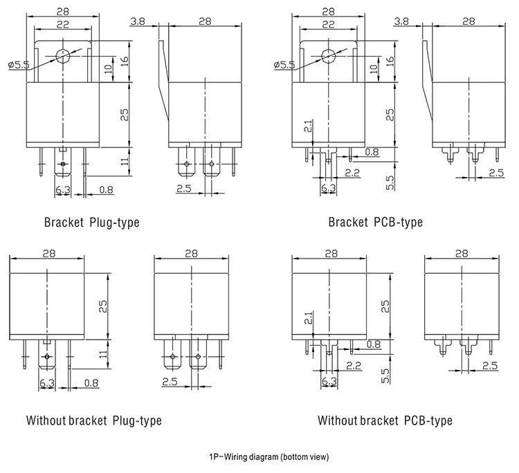 Auto Switches & Starters Relay 12v 40amp 4 Pin With Plastic Bracket And