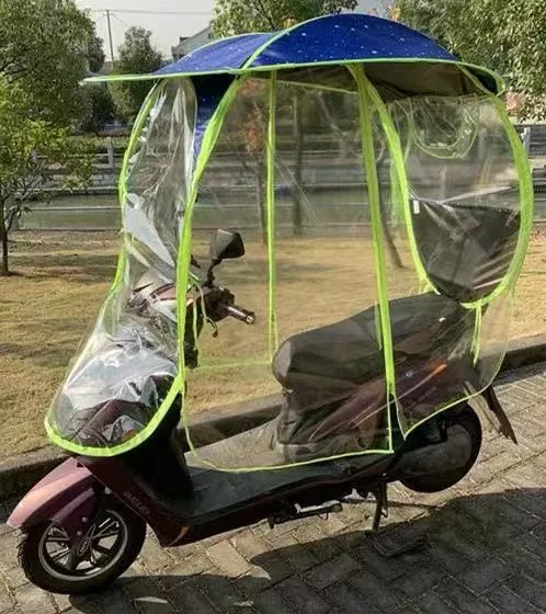Moto électrique Umbrella Canopy Couverture universelle de pare-soleil de  moto électrique, couverture imperméable de pluie de scooter de mobilité,  couverture de parapluie d'auvent de voiture de batter : : Auto et  Moto