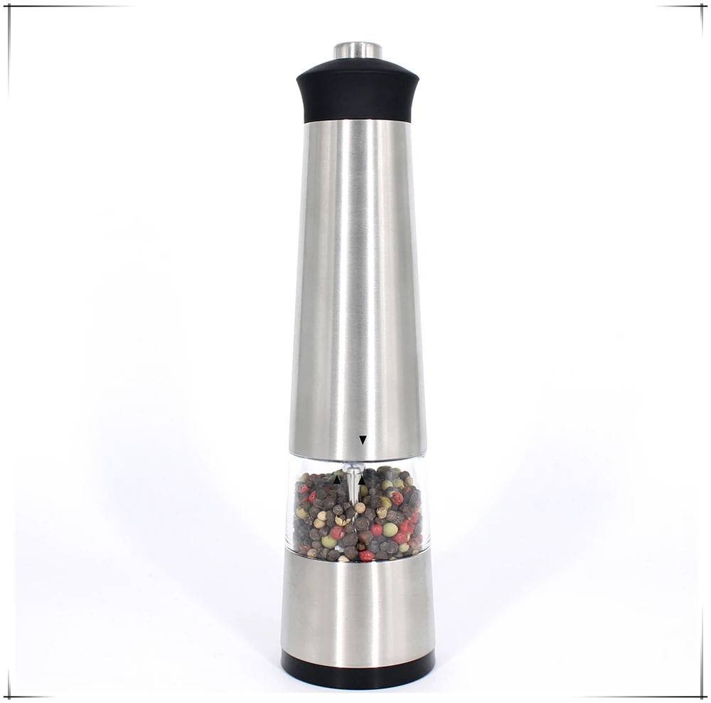 Electric Pepper Grinder Battery Operated And Adjustable Salt Mill Tower