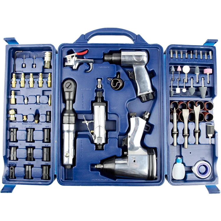 71 Pcs Runda Heavy Duty Storage Case Ratchet Chisel Blow Gun Air Impact ...