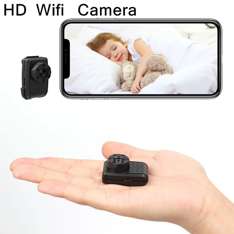 Close-up of 1080p mini spy camera lens module with IR LEDs and PCB layout