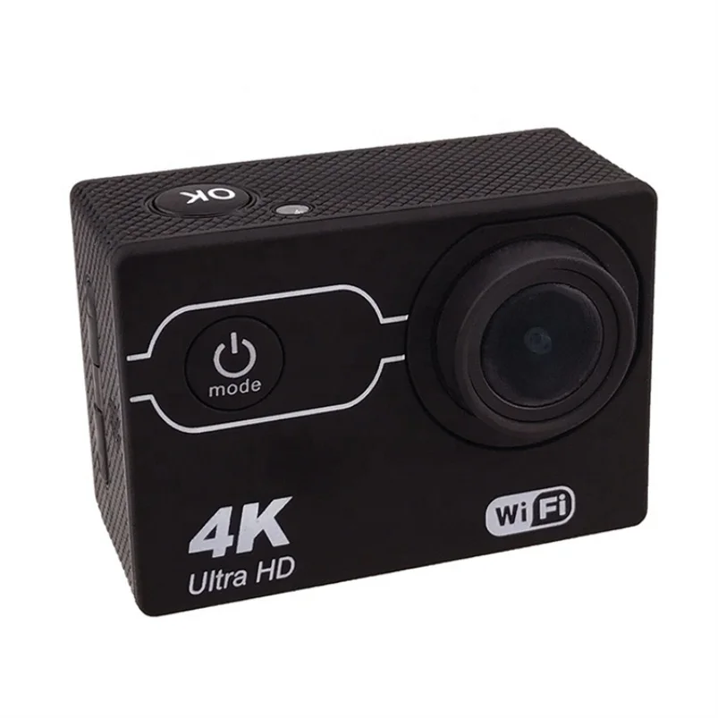 Close-up of 1080p action camera LCD screen showing live vertical framing for TikTok-style video