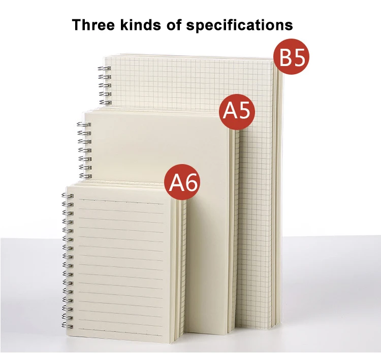 4 Pack B5 A5 A6 Size Dot Grid Spiral Notebook With Thick Paper For ...