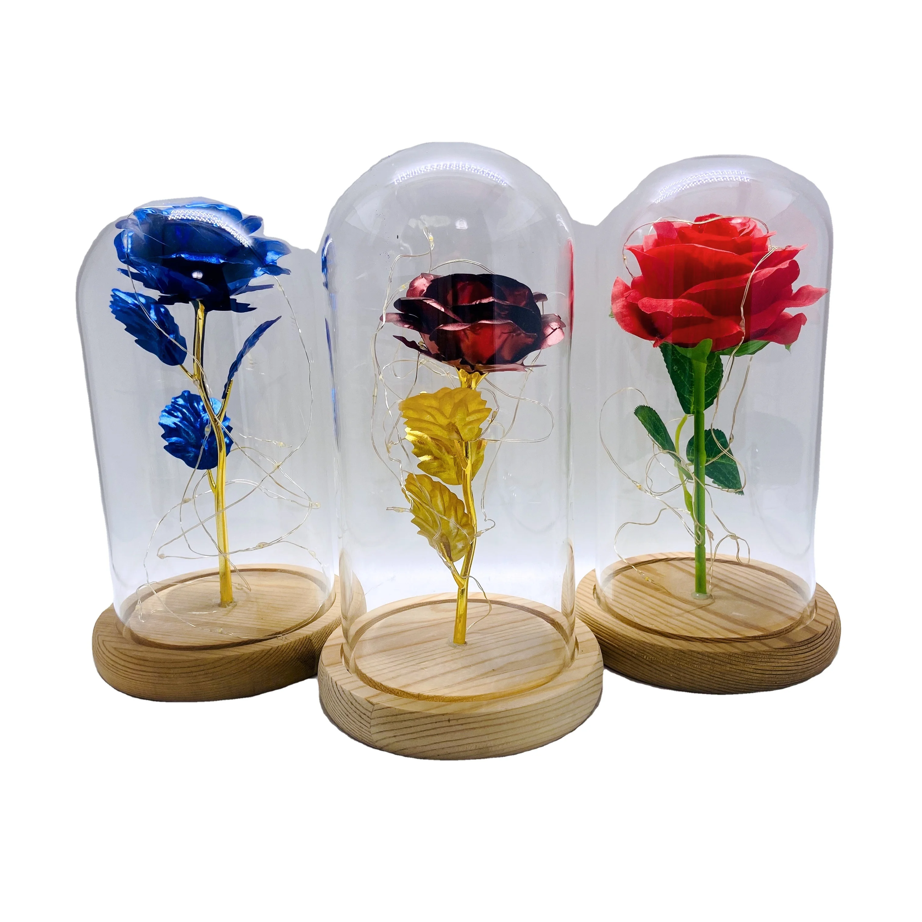 Wholesale Forever Long Lasting Immortal Preserved Rose In Glass Dome ...