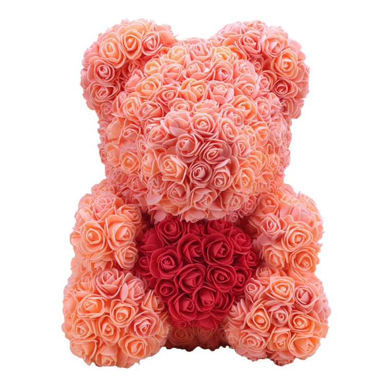 2020 热卖产品新的豪华设计泡沫花玩具熊玫瑰熊礼物给女朋友在情人节