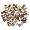 10-15mm 48pcs/lot 10-15mm Coconut Wooden Buttons Assorted DIY Sewing Scrapbooking Button Accessories E0219