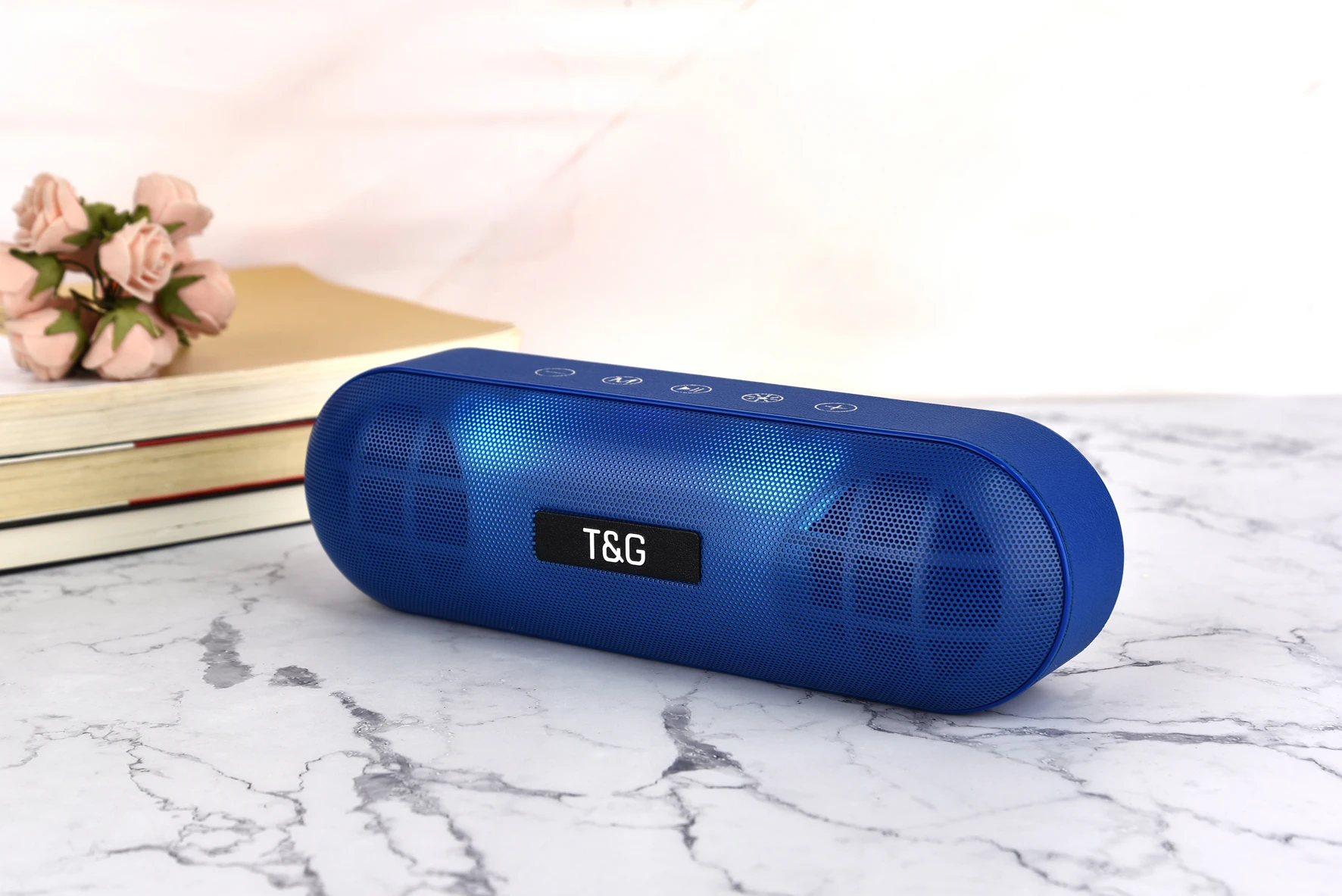 Tg148 Bass Sound Wireless Speaker Led Light Tg Speaker With Fm Radio