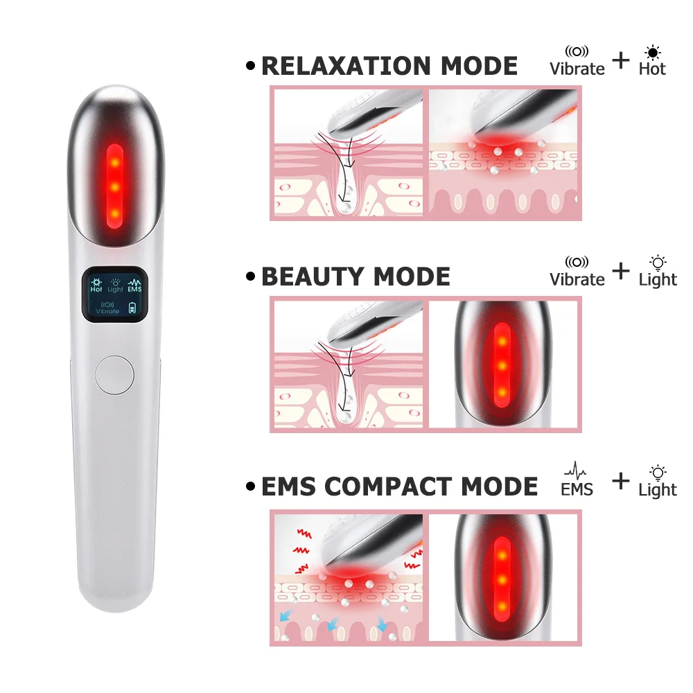 USB Rechargeable 4-in-1 Anti Wrinkle Anti Aging  Massage Device Vibration Instrument Relieve Eye Fatigue Electric Eye Massager .jpg