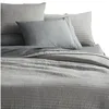 Grey channeled patchwork pattern polyester microfiber quilt