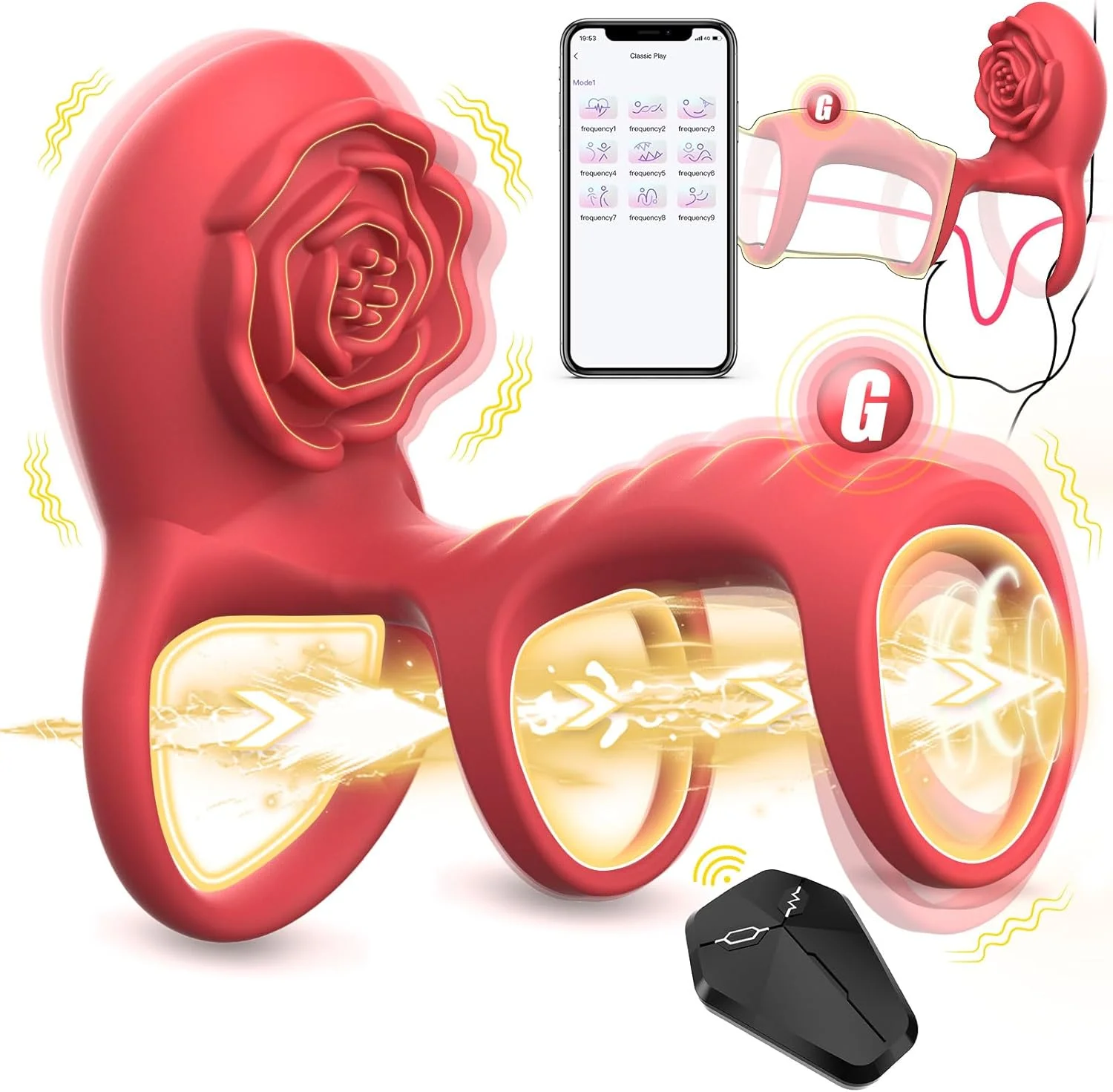 vibrator ring for men YoYoLemon Vibrating Penis Rings Anul Plug Vibrator with Testicles Stim
